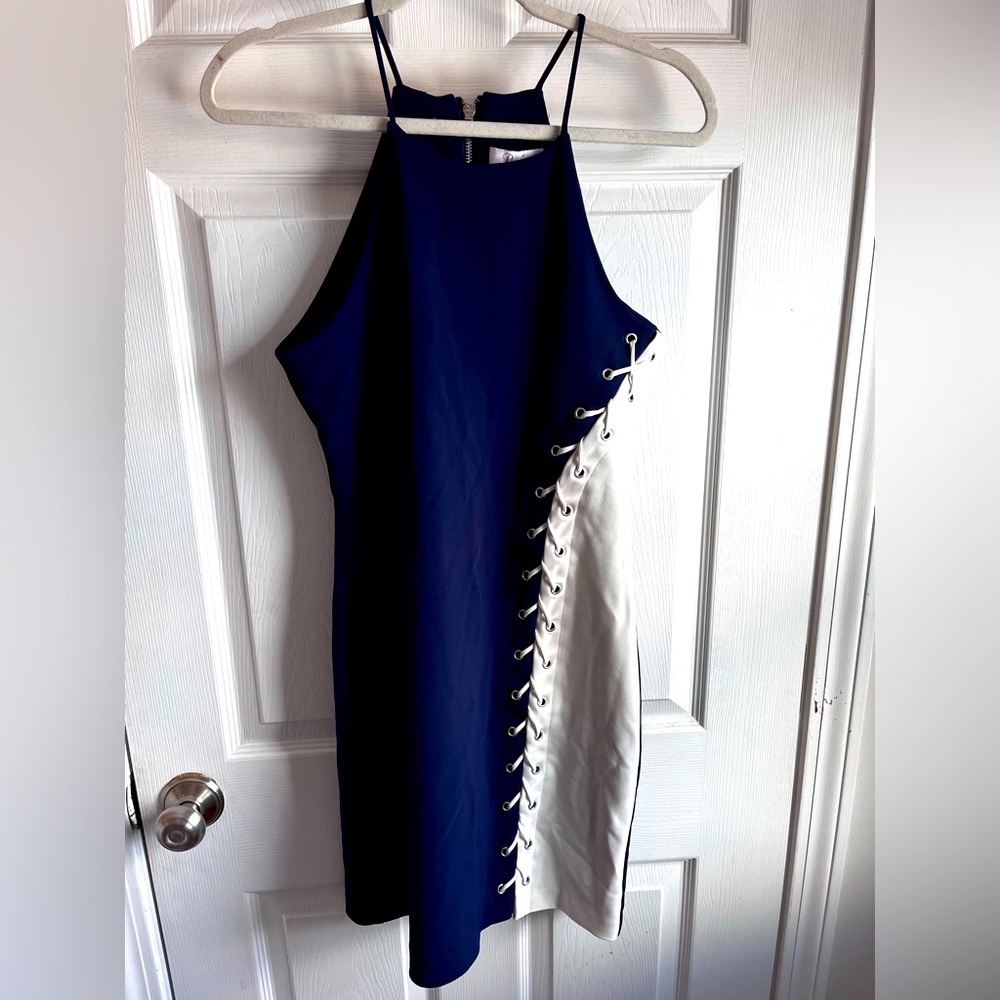 Parker lace up mini dress